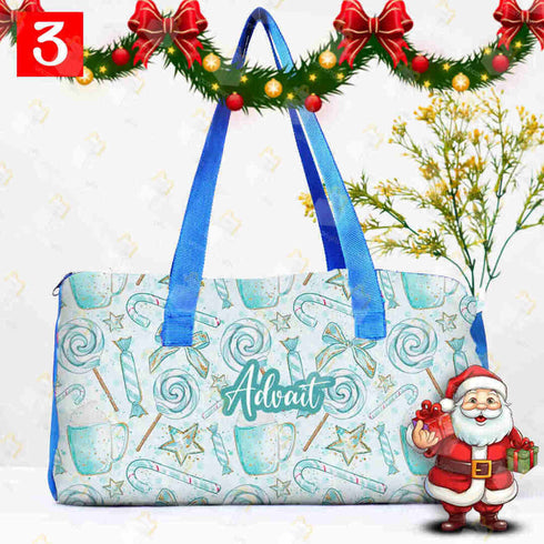 Personalised Christmas Printed Swimming Duffle Bag